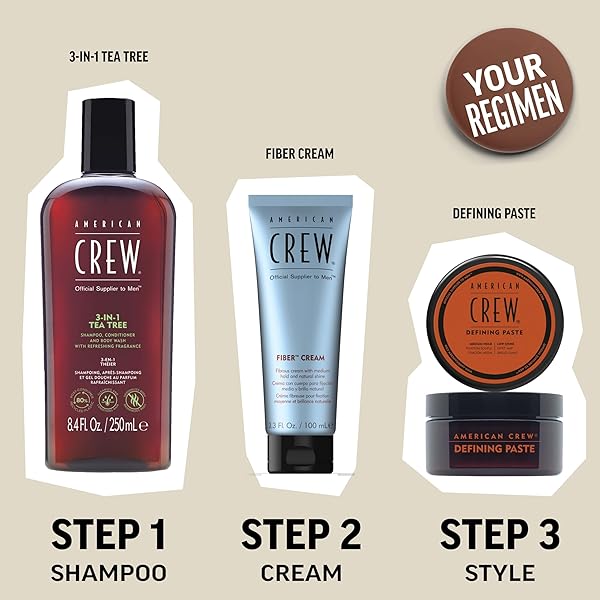 AMERICAN CREW MEN’S HAIR FIBER, LIKE HAIR GEL WITH HIGH HOLD & LOW SHINE, 3 OZ
