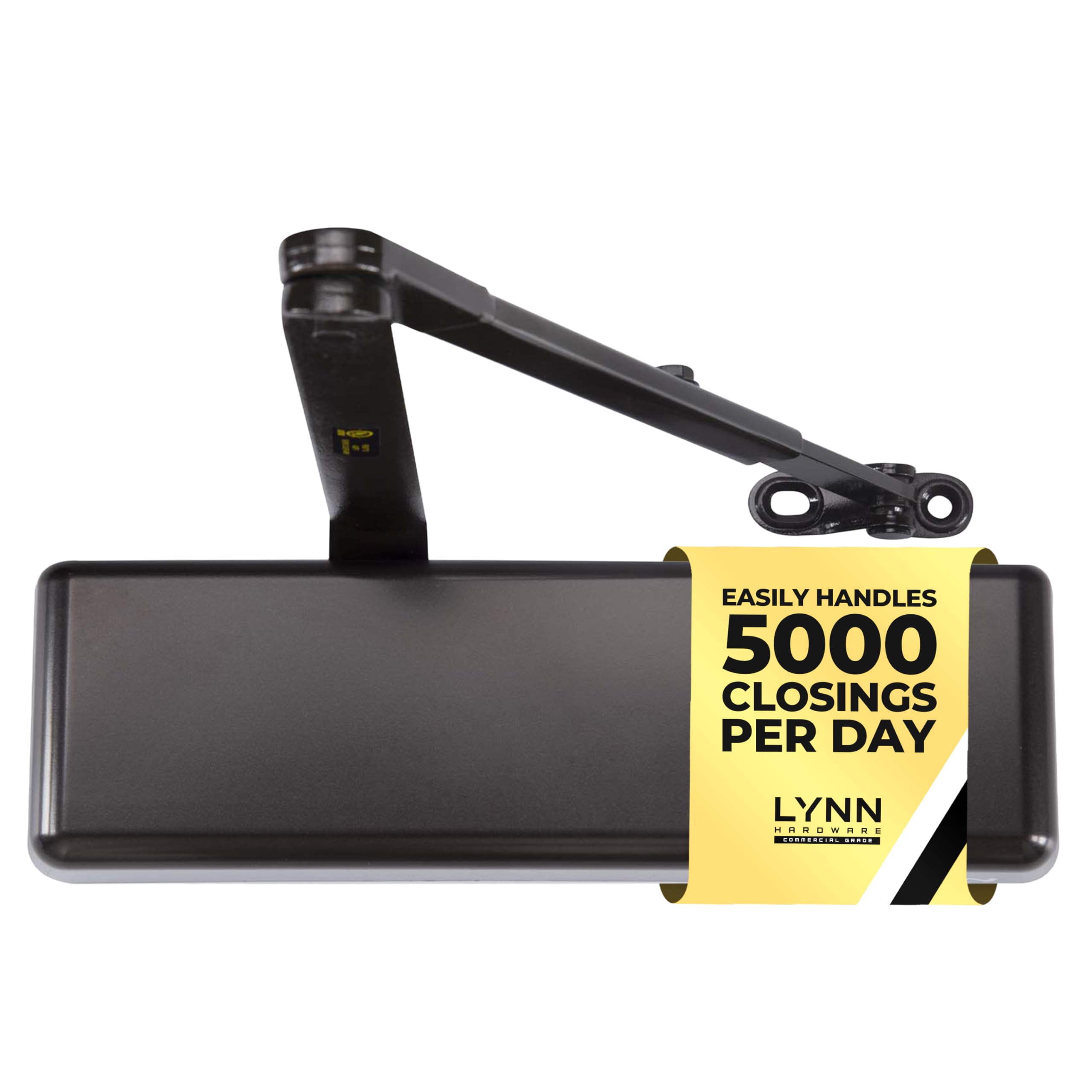 Photo 1 of LYNN HARDWARE Extra Heavy Duty Automatic Door Closer (Dark Bronze) - Commercial Grade, Contractors Choice, Adjustable Speed, Delayed Closing Timer, 3 Mounting Options, 3 Hour Fire Rated (DC9016 Model)LPNPMGY0074499
