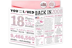 ATTLVV 18th Birthday Card,Happy 18th Birthday Gifts for Girls,Funny 18th Birthday Gift for Daughter Niece,Best 18 Year Old Bday Decorations for Girl