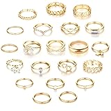 CHICUTIE 21Pcs Gold Knuckle Rings Set For Women
