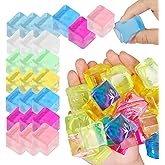 Ice Cube Sensory Toys 24 Pcs Squishy Fidget Stress Cube for Adults Kids Anxiety Stress Relief Hand Therapy Sensory Squishy Ball Classroom Prize Box Toys