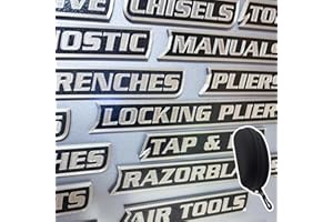 12 Pack of Magnetic Toolbox Labels, 3D Printed Personalized Toolbox Drawer Tags, Reusable Tool Box Labels for Quick Organizat