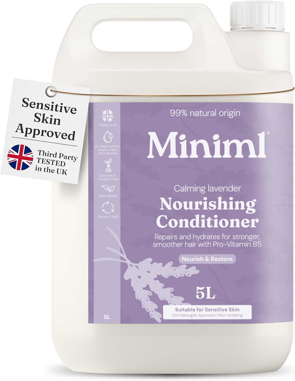 Miniml Natural Lavender Chamomile Conditioner 5L Refill Nourish Repair
