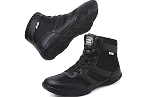 ZIITOP Wrestling Shoes Men Boxing Shoe for Mens Weightlifting Powerlifting Deadlift Squatting High Top Fitness Zero Drop