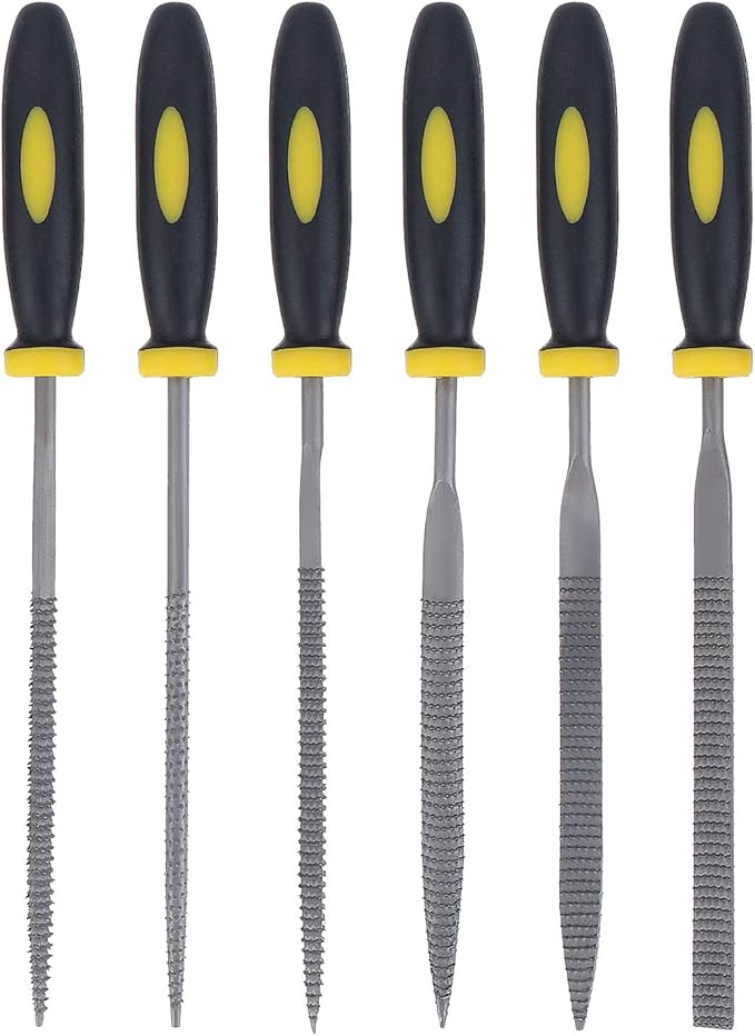 AuSL Needle File Set, Hand Metal Files, Carbon Steel Hardened Strength