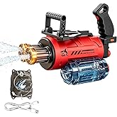 Pyxovixar Electric Water Gun for Adults &amp; Kids,Backpack Automatic WaterGuns | AI Voice Control 30ft Range Rotating Dual Nozzles &amp; LED,60Mins Continuous Shooting,Summer Outdoor Pool Beach Toy for Backyard