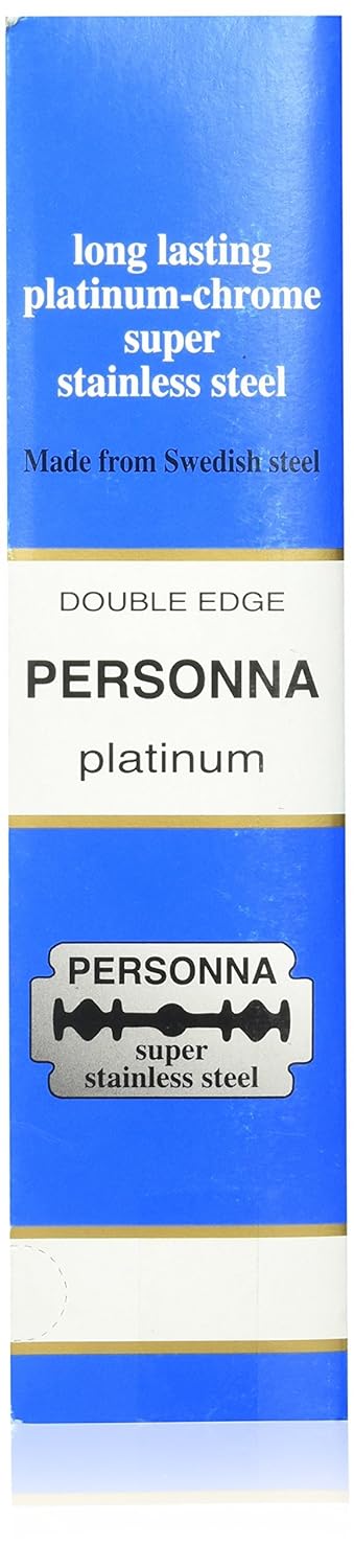 200 TWO HUNDRED Personna Platinum Double Edge Razor Blades - Made from Swedish Steel