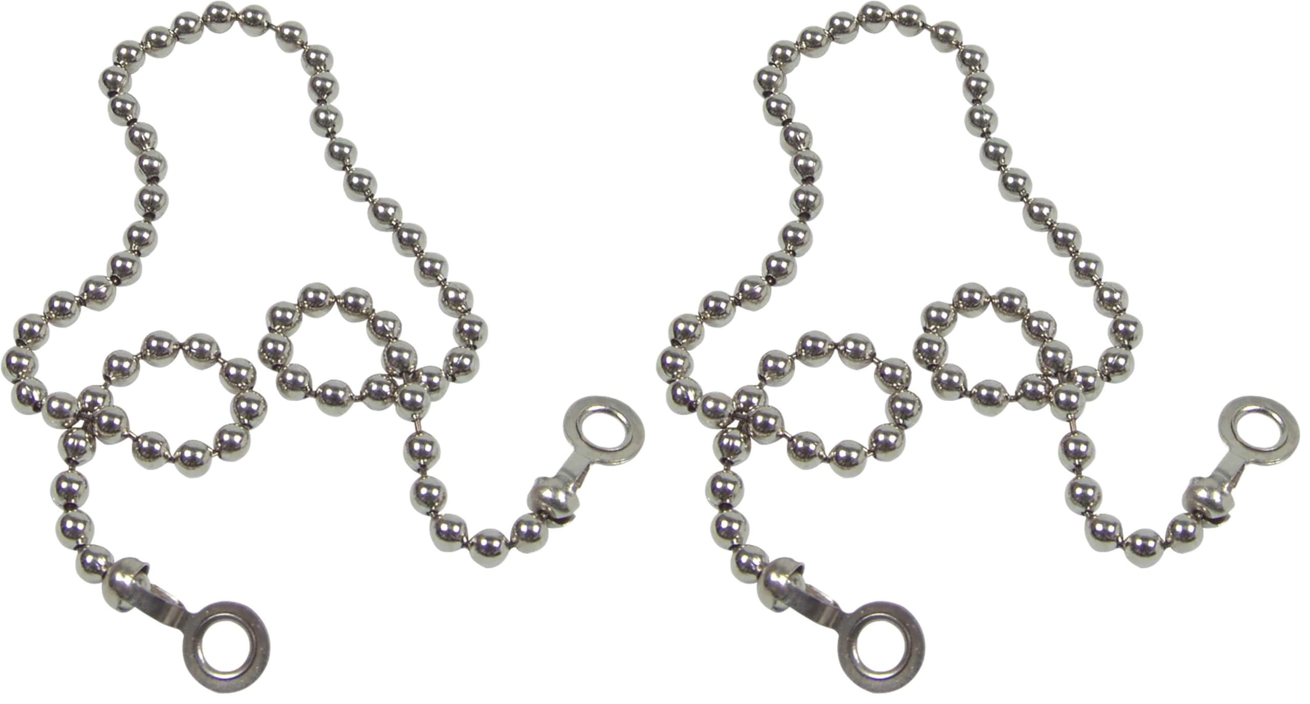 Danco, Inc. 80039 Stopper Bead Chain, 15 in L, Stainless Steel, Chrome Plated, Replacement (Pack of 2)