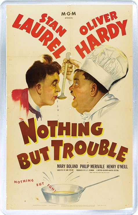 NG Laurel y Hardy - Nada Pero Problemas - 3 x 2 cm (8 x 5 cm) Imán ...