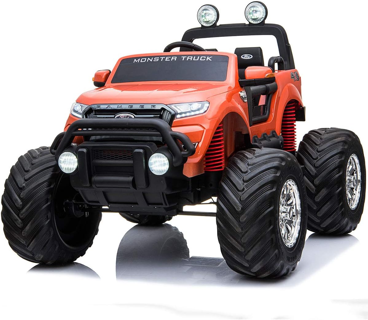 Amazon 電動乗用カー 乗用ラジコン 大型 フォード モンスタートラック 4wd 電動乗用ラジコンカー 乗用玩具 電動カー 車のおもちゃ 乗物 玩具 Orange 電動乗用 おもちゃ