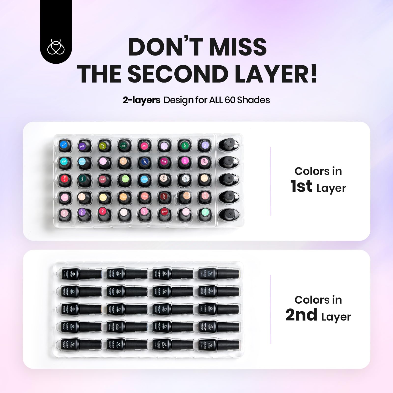 Beetles Gel Nail Polish Set, 60 Colors Neon Gel Polish Kit Jelly Glitter Nude Pink White Red Blue Green Brown Summer Color Nail Polish Base &Glossy Matte Top Coat Gift for Her Women - Image 7