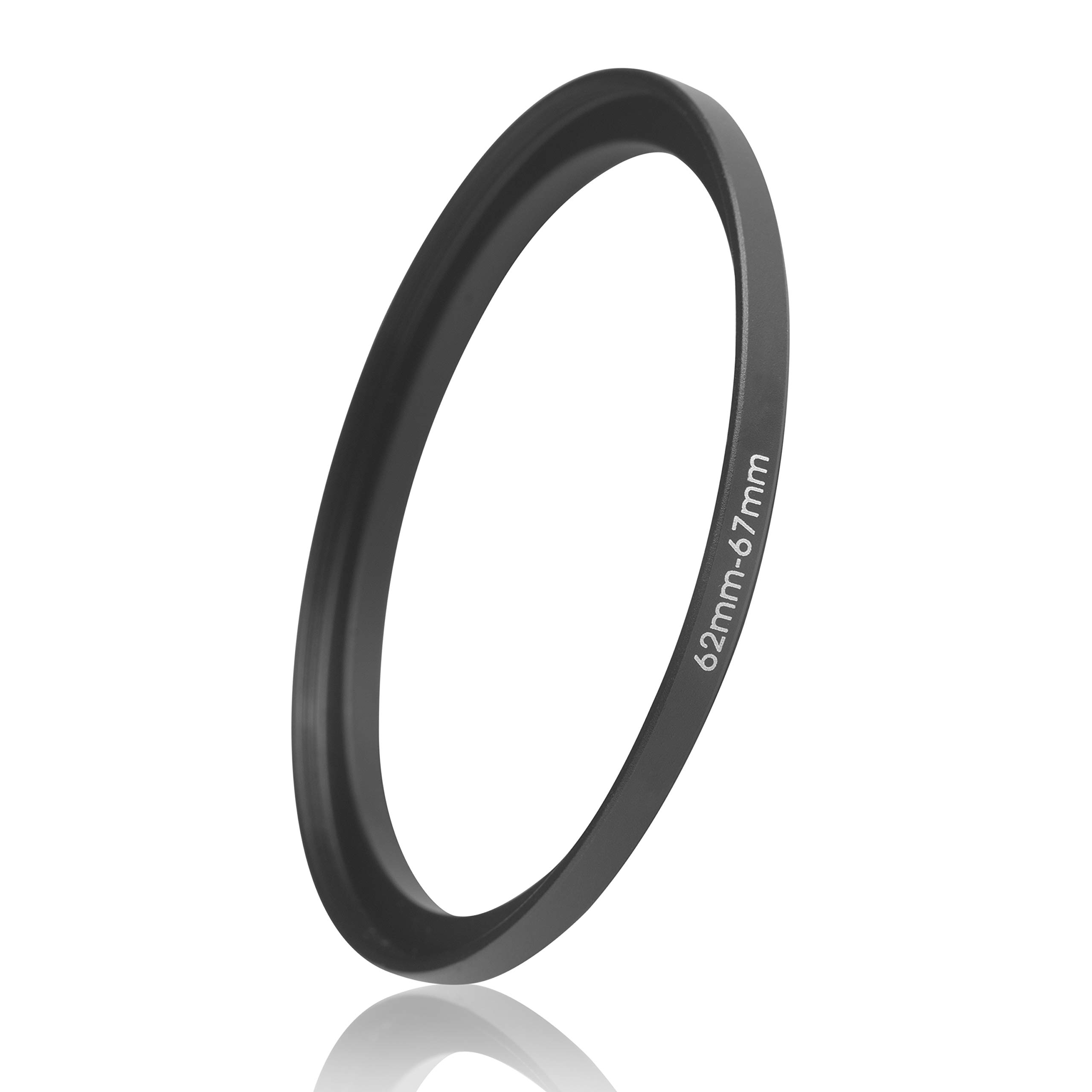 Ares Foto® Step-Up Lens Adapter Ring for Filters, Made of CNC Machined Metal with Matte Black Electroplated Finish (62mm – 67mm)