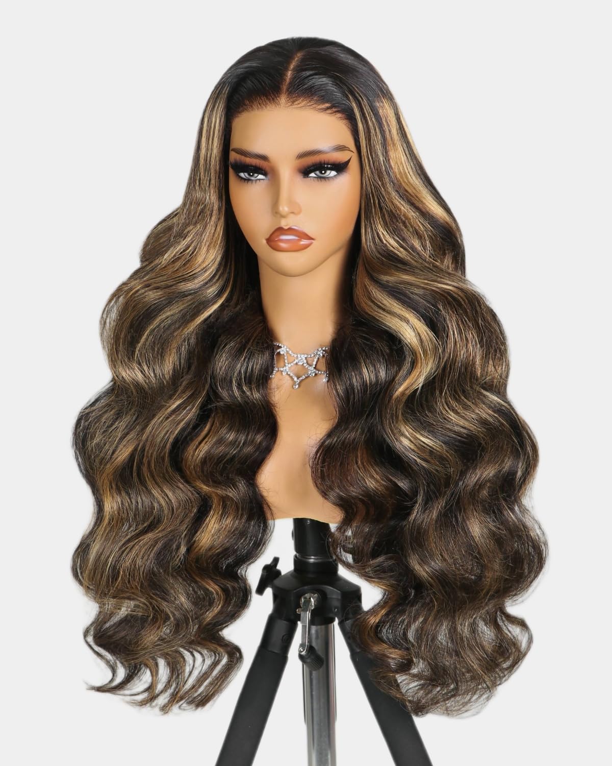 MEGALOOK Balayage Glueless Wig Human Hair Pre Cut 5x6 HD Lace Front Wig Highlight Ombre Ready to Go Glueless Wigs 210% Density Body Wave Wig Real Pre Plucked Bleached Tiny Knots 1b/27 20 Inch — image 1