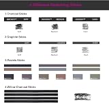 HIFORNY 126 Pcs Drawing Kit Sketch Pencil Set with 3-Color Sketchbook view 5