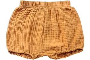 QIUYI Toddler Girl Summer Clothes 0-3 Years Old Girls Flowy Athletic Shorts Baby Unisex Solid Spring Summer, Yellow, 2-3T