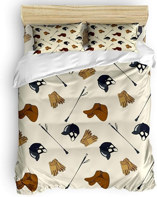 Amazon Com Teather 3 Piece Bedding Sets Baseball Cap Pole Glove