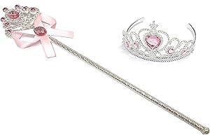 Kuzhi Frozen Elsa Crown Tiara and Wand Set - Silver Heart Jewel
