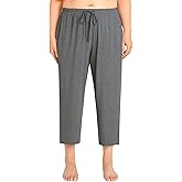 Esenchel Women's Plus Size Capri Pajama Pants Rayon Sleep Capris