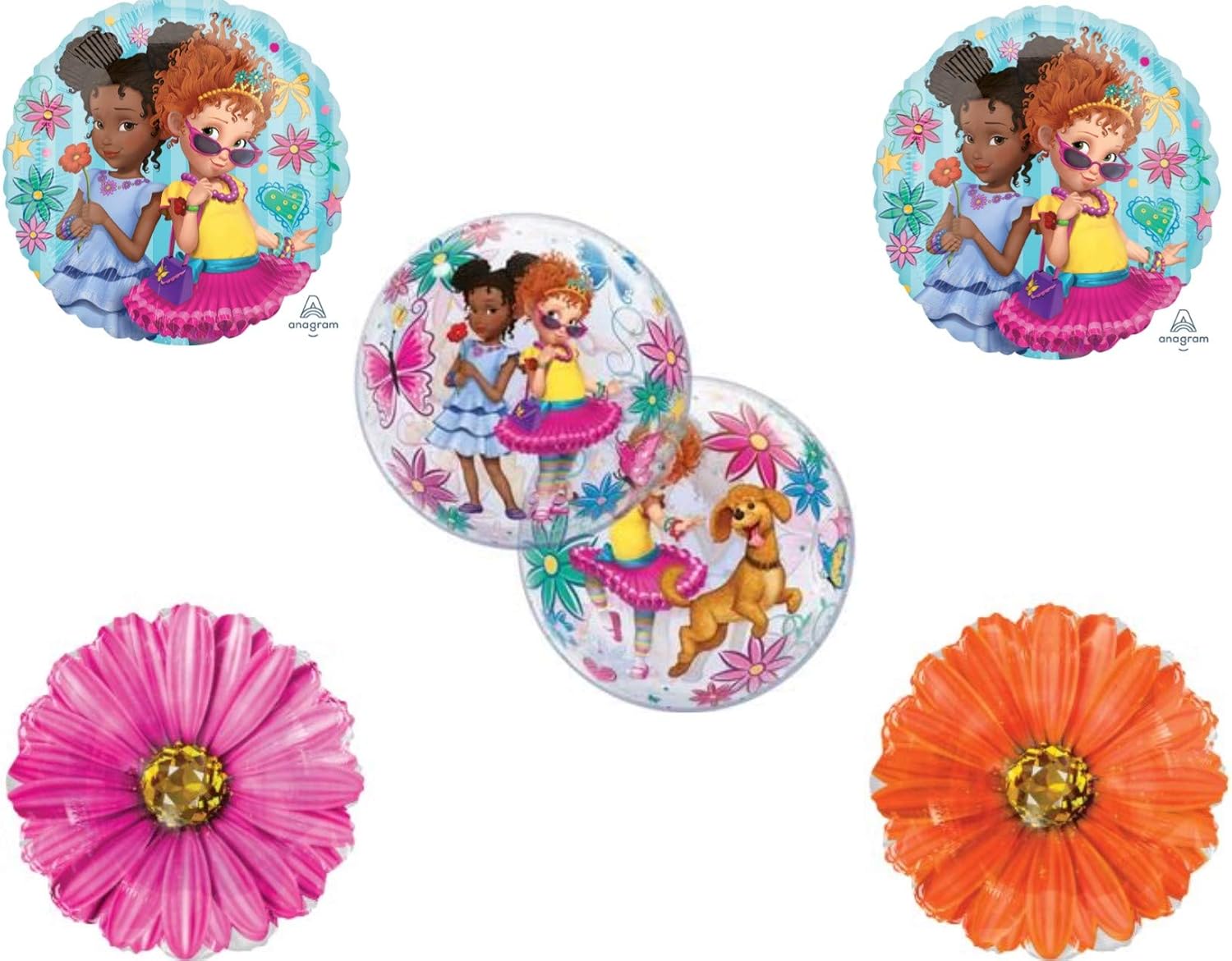Amazon Com Fancy Nancy Balloons 5 Pc Birthday Party Decoration