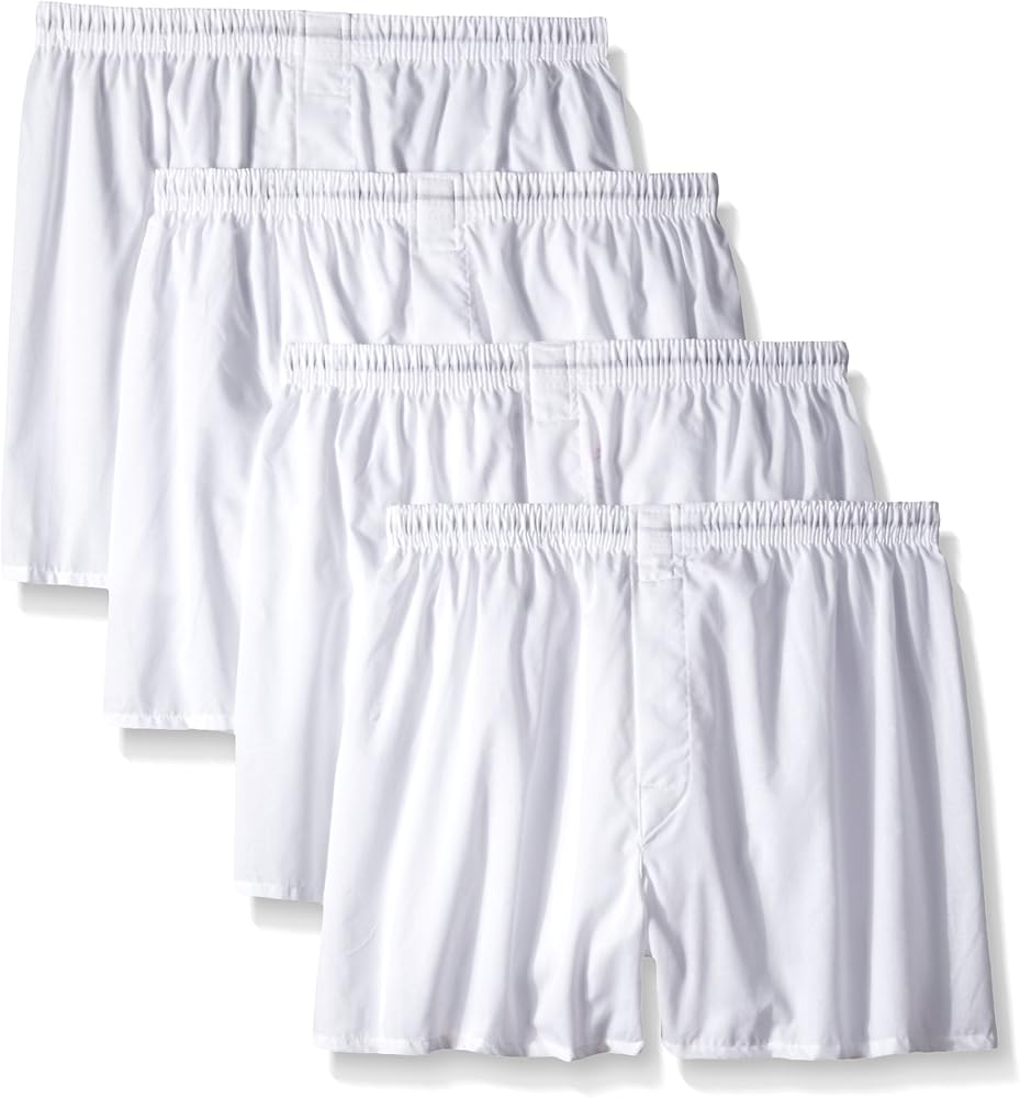 8Pack Hanes Men's FullCut Boxers Underwear Flex White Sizes