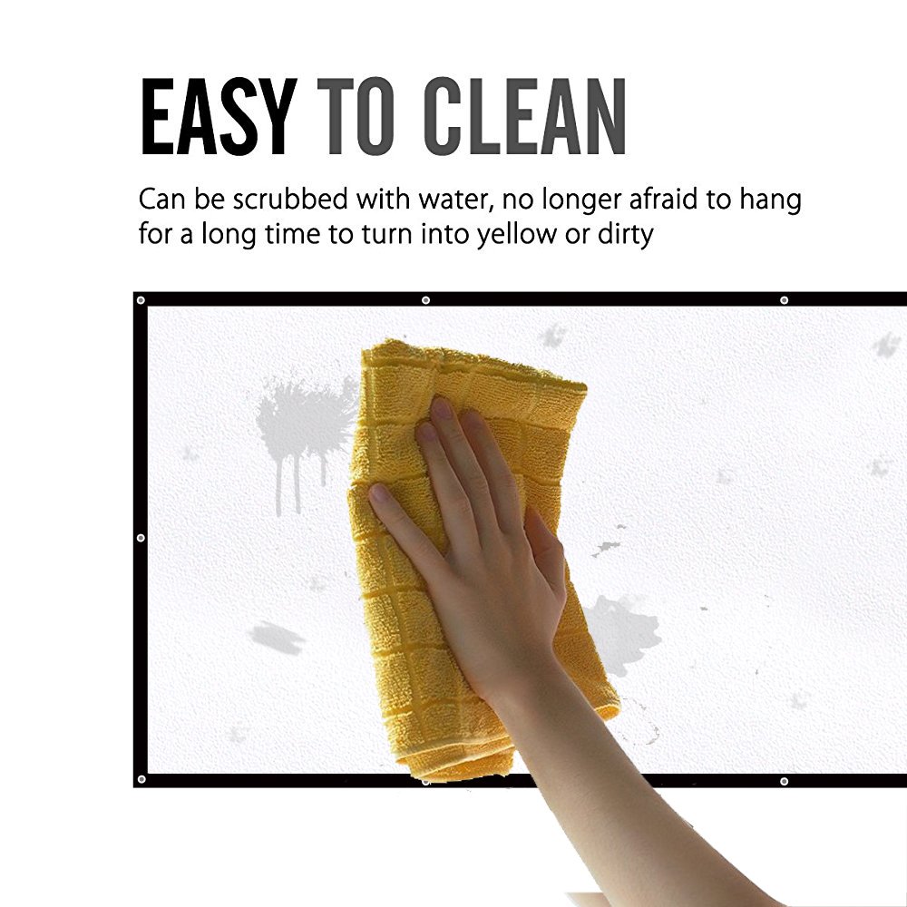 Meitoot 150 inch 16:9 Portable Outside Screen (Soft PVC High Contrast) DIY Outdoor Movie Projector Screen HD Home Theater Cinema Projection Screen for Video Projector