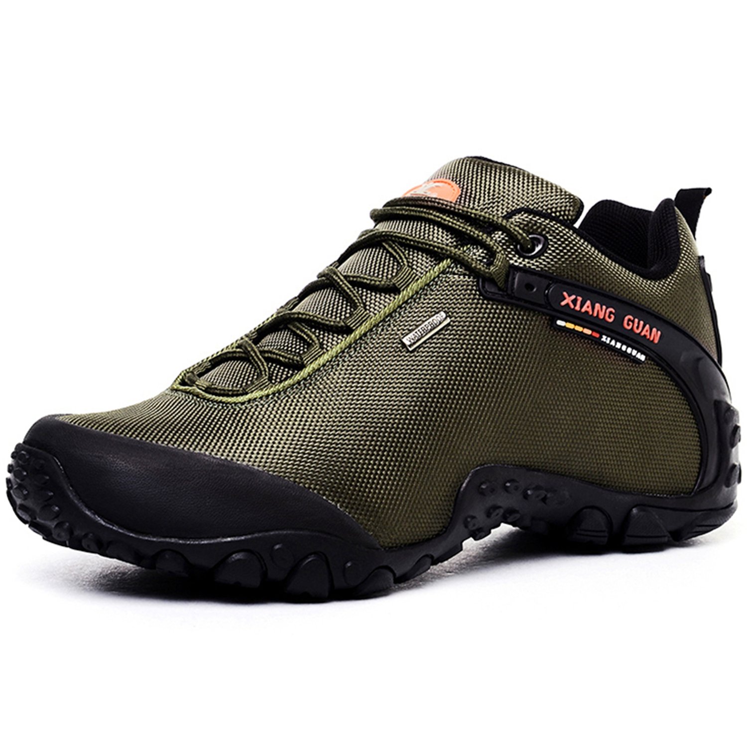 Amazon XIANGGUAN 登山靴 メンズ トレッキングシューズ ハイキングシューズ 防滑 アウトドアスニーカー グリーン 25CM