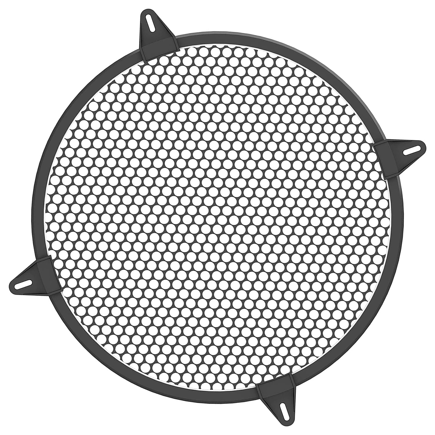 Unifizz Car Blck Subwoofer Metal Steel Mesh Speaker Cover, Speaker Grill Waffle Protector Guard, Decorative Car Audio Grille with 4 pcs Grills Clamps and Screws (10 inch)