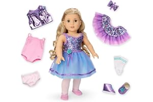 American Girl, Truly Me #125 Doll & Dance All Day Set, with Hazel Eyes, Curly Blonde Hair, Light Skin, Ages 6+