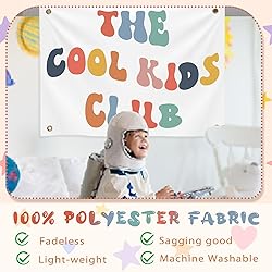 Yinkin The Cool Kids Club Wall Banner Playroom