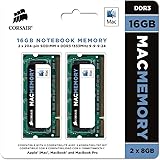 Corsair Apple Certified 16GB (2 x 8GB) DDR3 1333 MHz (PC3 10600) Laptop Memory for Mac Model CMSA16GX3M2A1333C9
