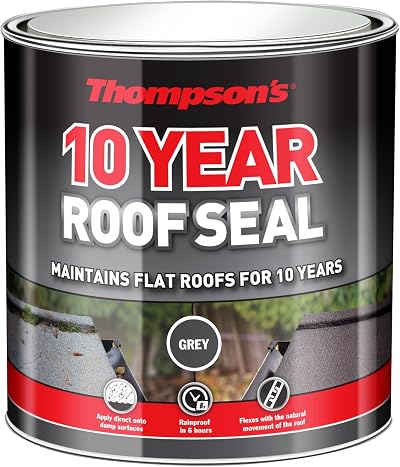 Thompsons 10 Year Roof Seal Grey 1L - High-Performance Roof Coating