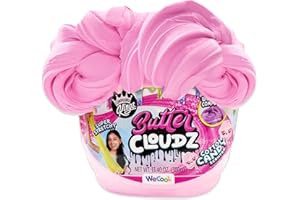 Compound Kings Fluffy Butter Cloudz Scented Large Slime Bucket for Kids – Soft, Squishy, Non-Toxic Sensory Toy | Pink Cotton Candy Slime Gift