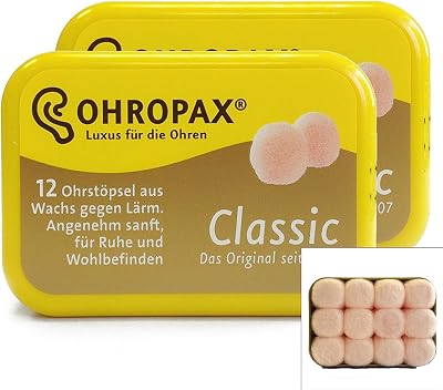 OHROPAX Classic Wax Mouldable Earplugs 2 Packs 24 Pairs