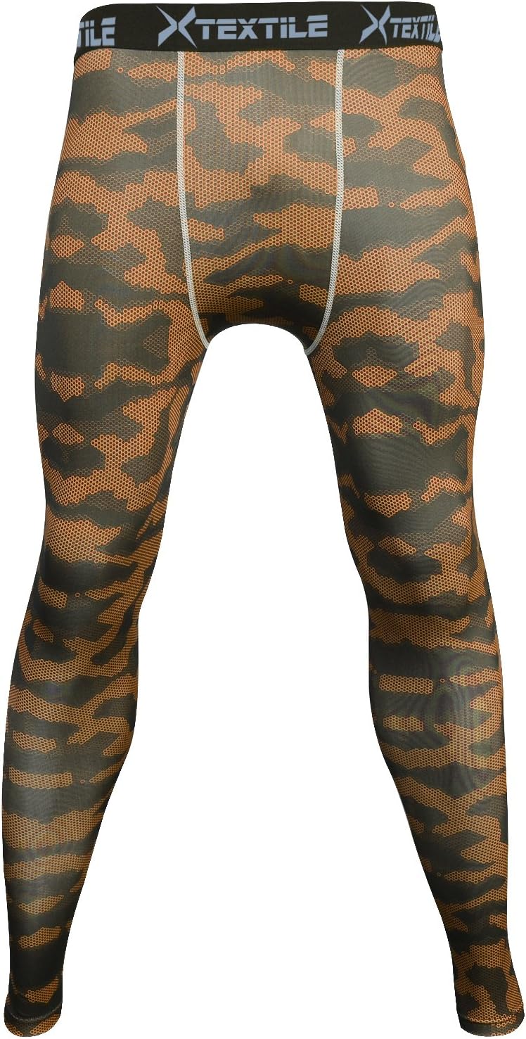 1,2 Pack Mens Camouflage Sports Compression Tight Leggings