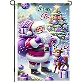BlissYard Christmas Garden Flag Santa Claus Garden Flag 12x18 Double Sided Xmas Santa Claus Deer Yard Flag Winter Holiday Farmhouse Patio Proch Lawn Banner
