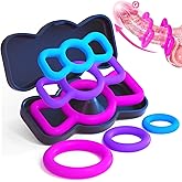 Liquid Silicone Cock Ring, Penis Rings Set with 3 C-Rings for Easy Removal | Colored, Adjustment, Couples Male Adult Sex Toys, BDSM Mens Penis Testicle Ring for Men, Juguetes Sexuales para Hombre