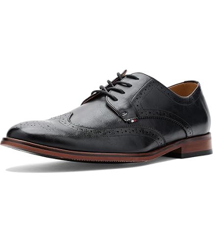 Tommy Hilfiger Mens Sagent Wingtip Oxford Faux Leather Black Size 9.5 new Amazon.com | Tommy Hilfiger Men main image 4