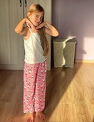 Arshiner Pajama Pants for Girls Long Sleep Plaid