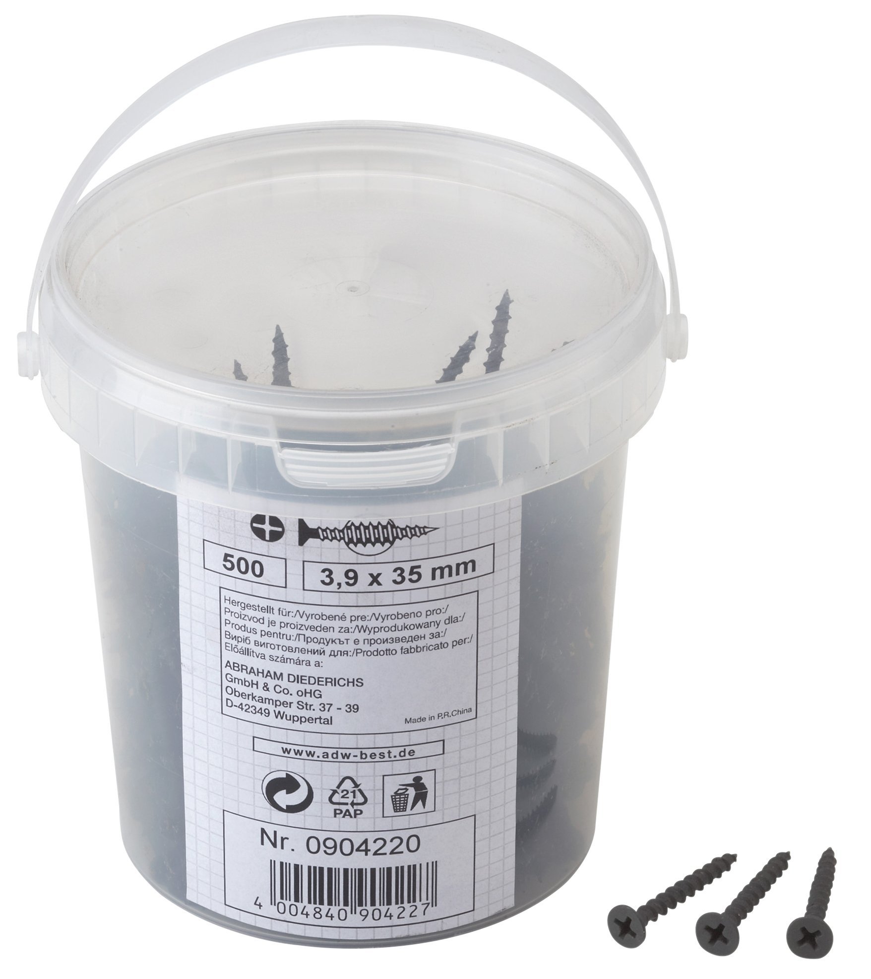 Champion Drywall Screws 3.9 x 35 mm Pack of 500, 904220