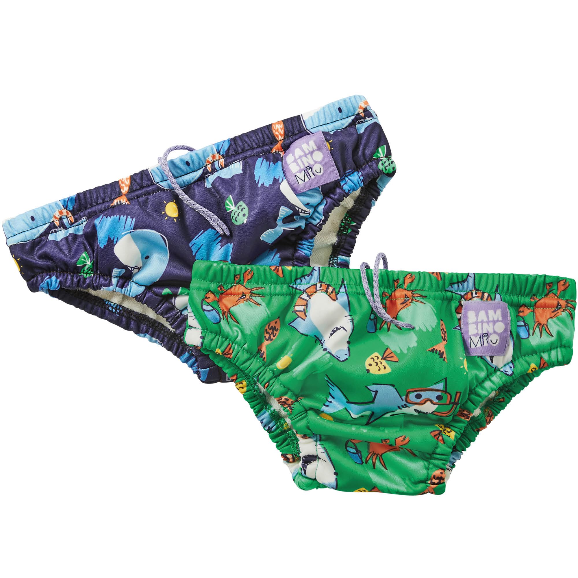 Bambino Mio, Revolutionary Reusable Swim Nappy Pants for Babies and Toddlers, Boys and Girls, Squirt, Pack of 2, 1-2 Years