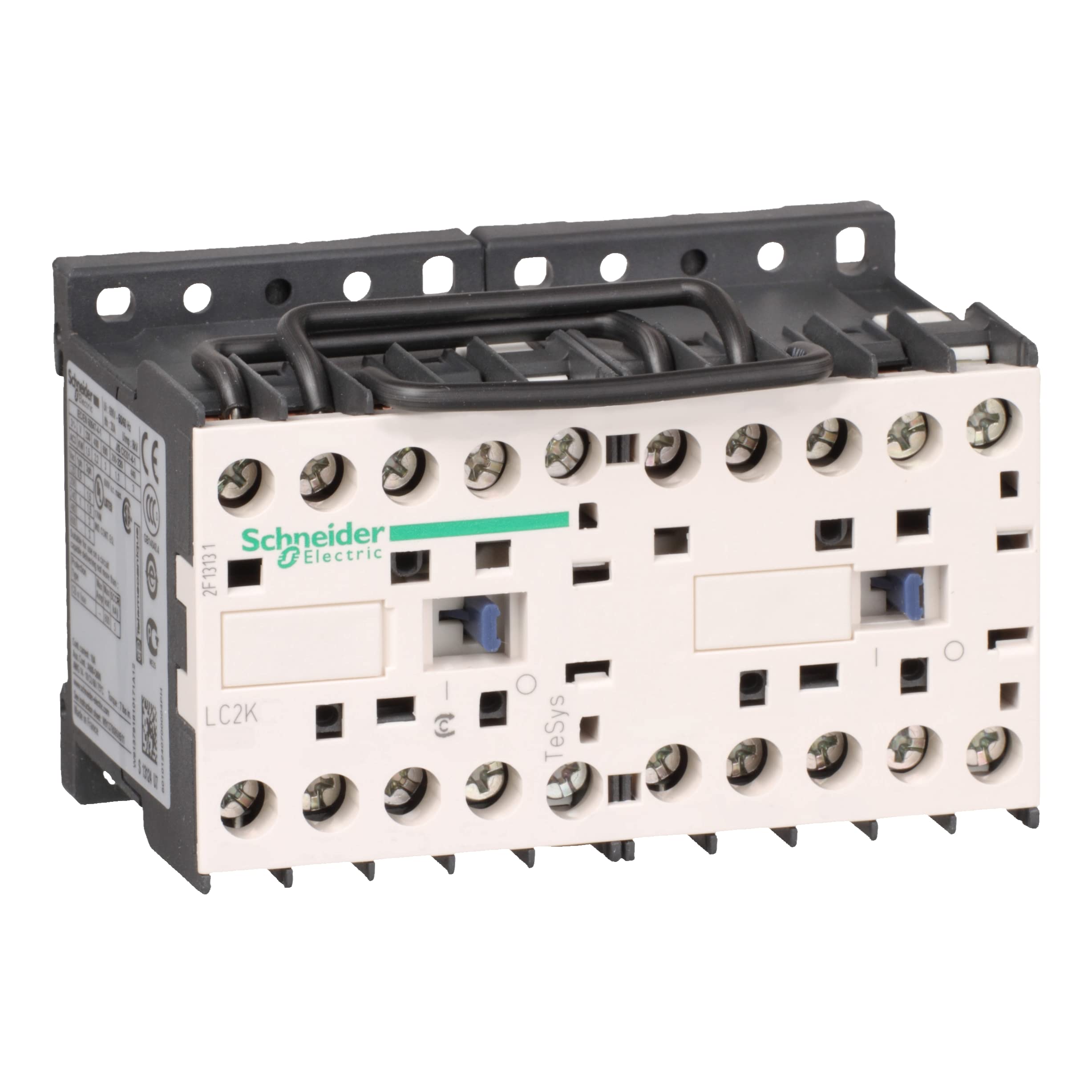 Schneider Electric, TeSys K, LC2K0901B7, Reversing contactor - 3P - AC-3 440 V 9 A - 1 NC - 24 V AC coil