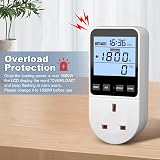 MECHEER Power Meter Electricity Usage Monitor 8 Modes with Backlight LCD view 3