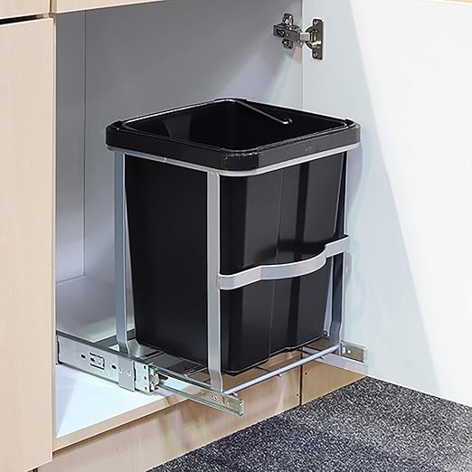 Mojawo Einbau Abfalleimer Fur Die Kuche Mulleimer 14l Abfallkorb Mullkorb Abfallsammler Abfallbehalter Amazon De Kuche Haushalt