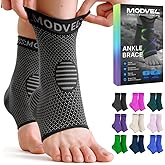 Modvel Foot & Ankle Brace Socks for Sprained Ankle Compression Sleeve - Plantar Fasciitis Relief Brace, Foot Support for pain Women & Men - Tendonitis & Arthritis Feet Sleeve, Stabilizing Ankles Wrap