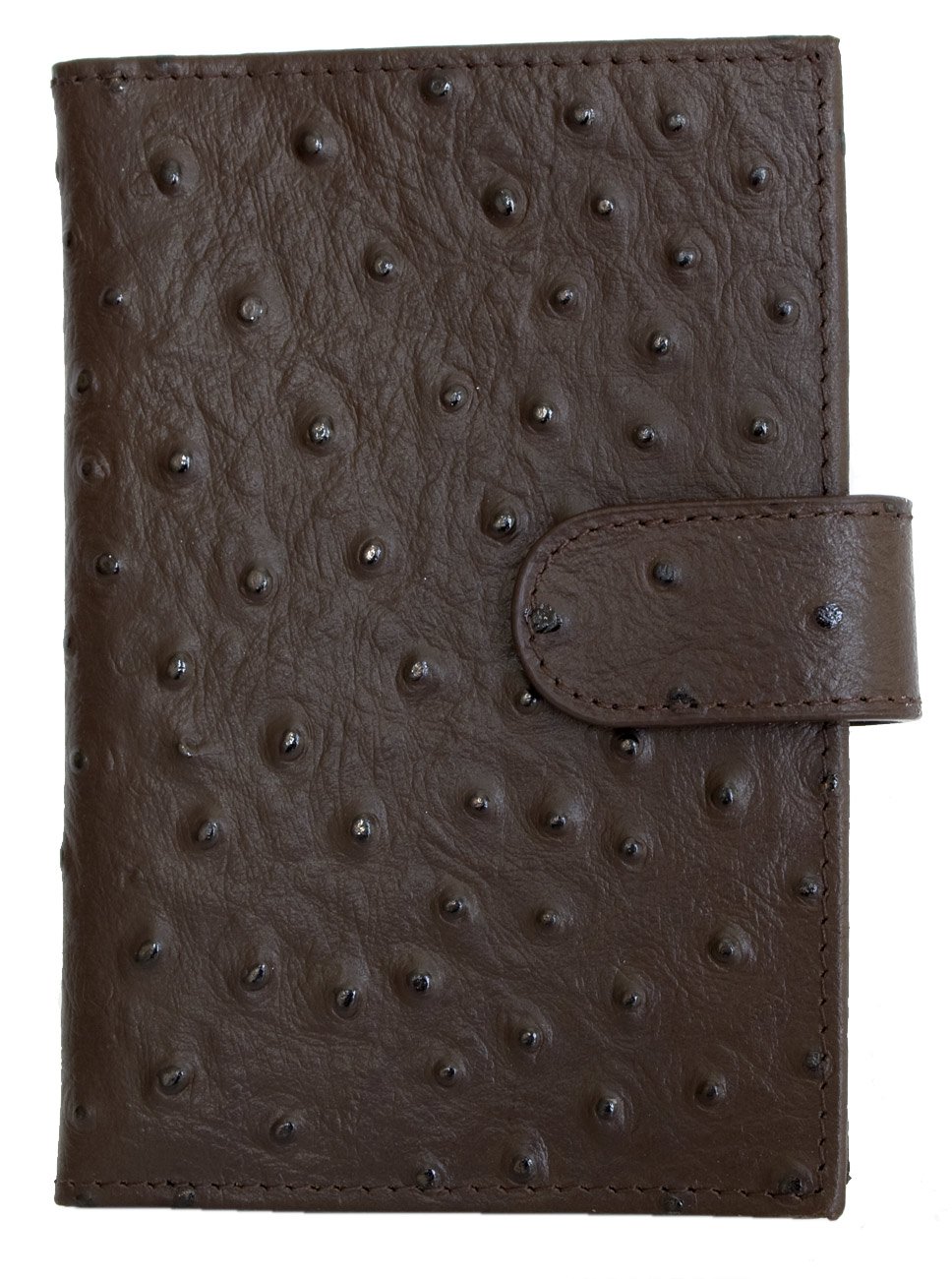 Kristy.X Unisex brown genuine leather passport holder - wallet