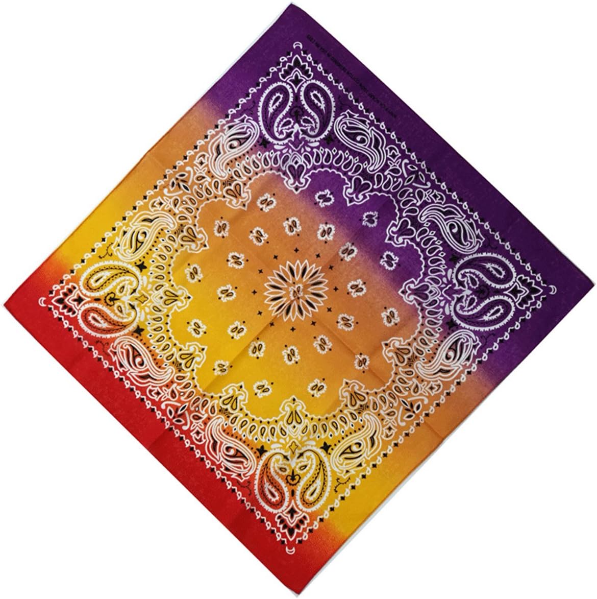 12 Piece Novelty Bandanas Paisley 100% Cotton Hearwear