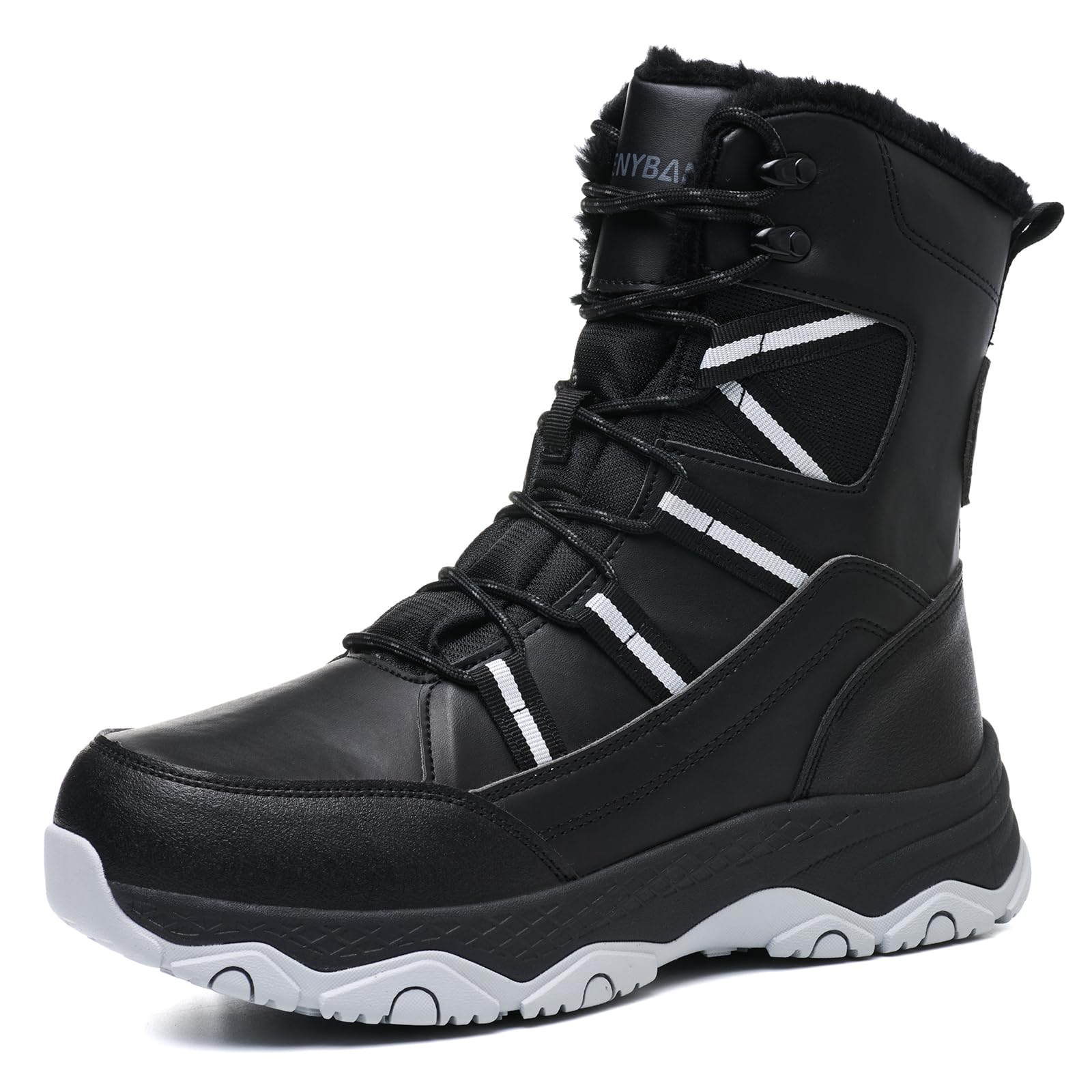 Photo 1 of MENYBAN Women's Snow Boots Waterproof Anti slip Lightweight Warm Faux Fur Lined Multi functional Comfortable Winter Mid-Calf Booties for Outdoor black38.5