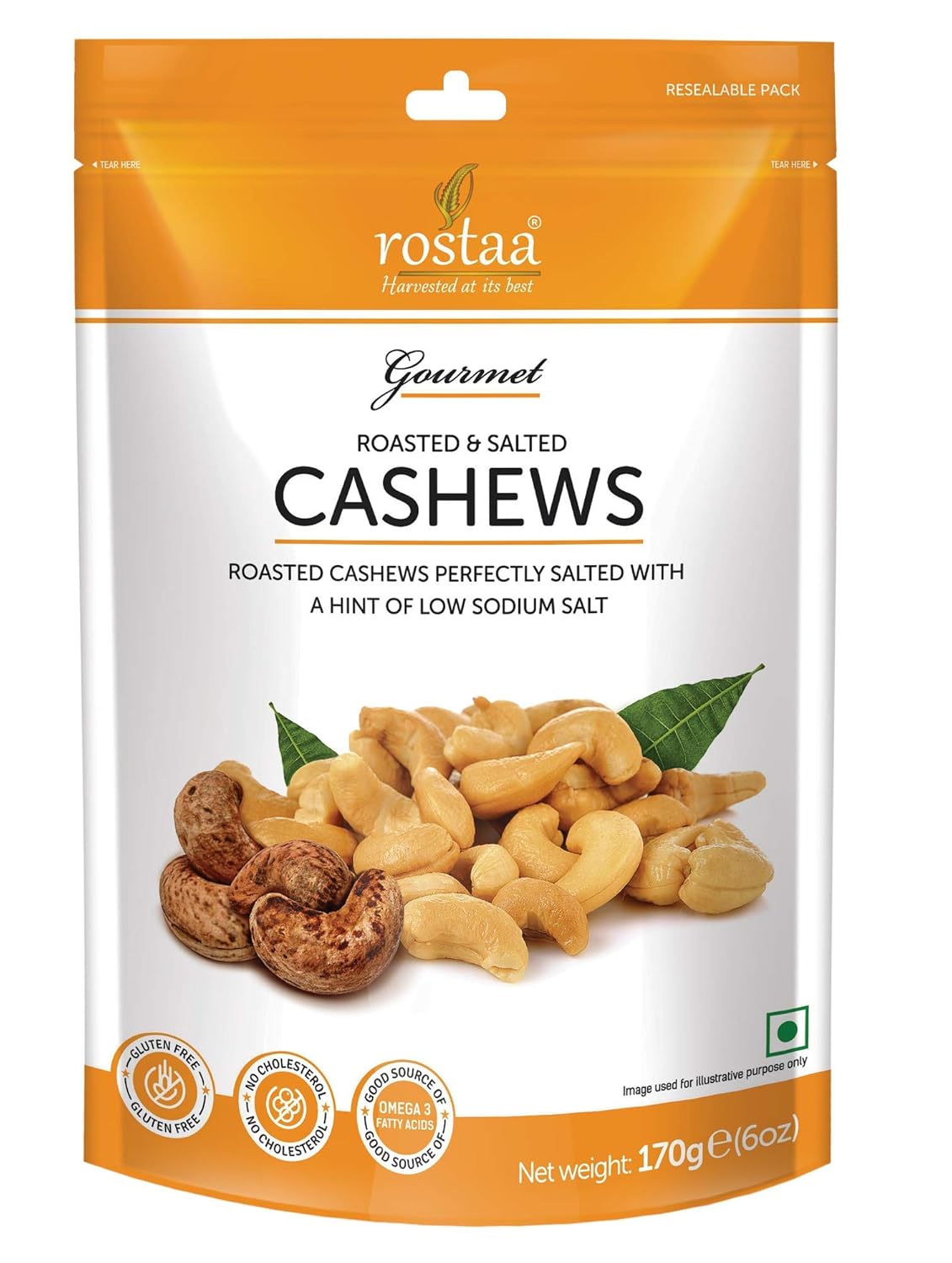 Rostaa Roasted & Salted Cashew 170gm Amazon.in Grocery & Gourmet Foods