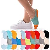 IDEGG No Show Socks Women 10 Pairs Low Cut Anti-Slid Novelty Athletic Casual Invisible Liner Socks