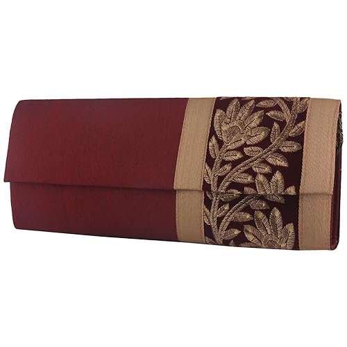 Mela Women|Girls Clutch (Maroon,Sm133100117)